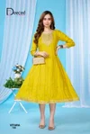 Vitara By Deecee Roman Glass Embroidery Anarkali Kurtis
